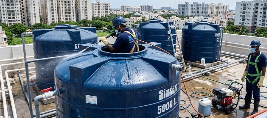 Professional Apartment Tank Cleaning Services in Mount Road