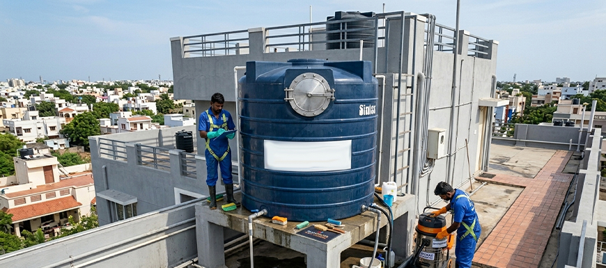 Professional Overhead Tank Cleaning Services in Alwarpet Chennai by Tankclean