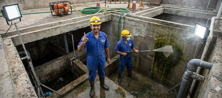 Professional Underground Water Tank Cleaning Services in Triplicane